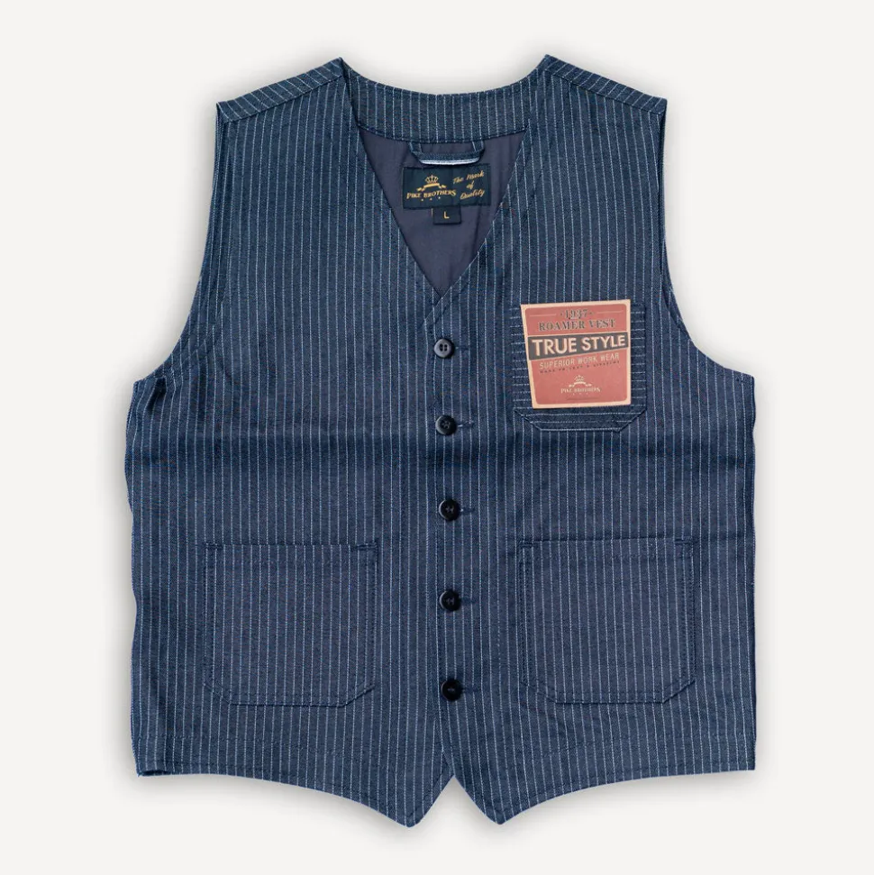 1937 Roamer Vest blue wabash