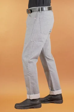 B-04 Relaxed 14oz. Selvedge Colour Denim Grey