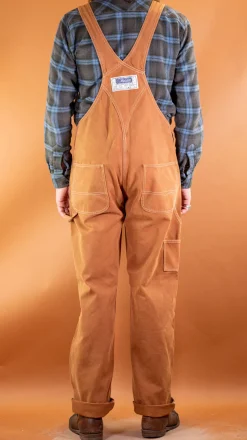 Canvas Bib Overall Duck Brown