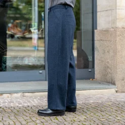 Carlo Trousers Lambswool Blue