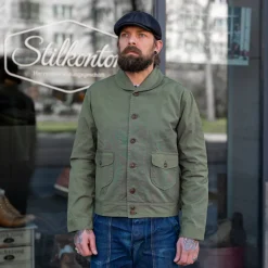 Cotton Canvas Jacket Green