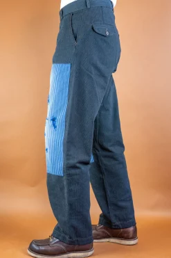 Cotton Pants Grey Striped BnB