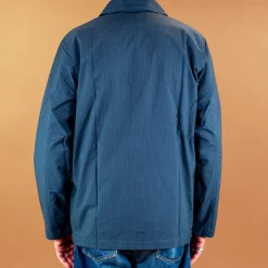 Coverall Jacket in Navy Nearly Pinstripe Navy