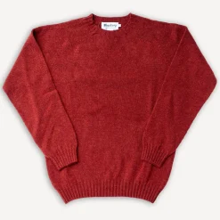 Crew Neck Sweater Super Soft Wool Blaze