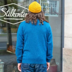 Crew Neck Sweater Super Soft Wool Atlantic Spray