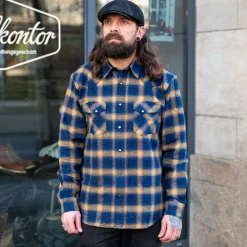 Dawson Shirt Check Flannel Indigo/Beige