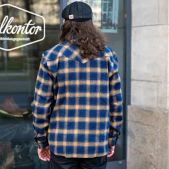 Dawson Shirt Check Flannel Indigo/Beige