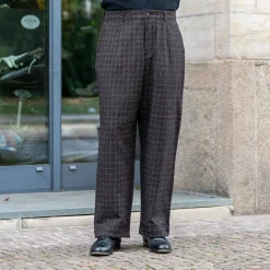 Duke Pant Cedar Check Brown