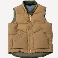 Goose Down Vest Dark Tan