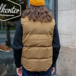 Goose Down Vest Dark Tan
