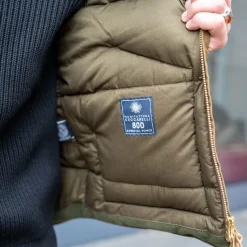 Goose Down Vest Dark Tan