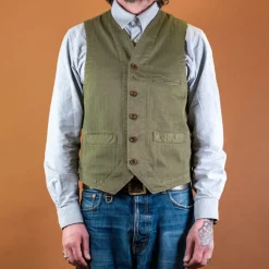 Herringbone Vest Green