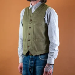 Herringbone Vest Green