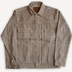 Hinoki tree Dyed Hickory Type-2 Jacket Beige