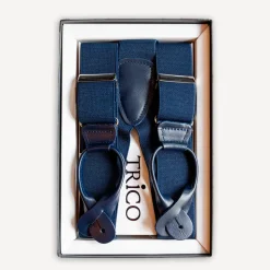 Hosenträger 36mm breit mit Rollzug Blau