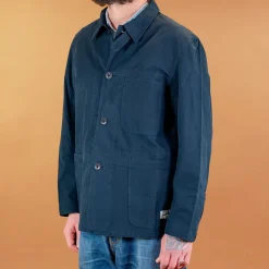 Jacke Bio-Baumwoll Popelin Navy
