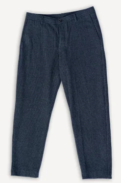 Ken Wide Cut Trousers Black Wool Pin