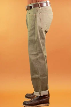 Kirk Pants Desert Moss Selvage 10,5oz Green