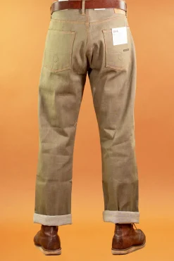 Kirk Pants Desert Moss Selvage 10,5oz Green