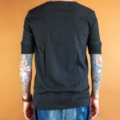 Knopfleistenhemd Kurzarm Deep Black