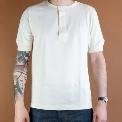 Knopfleistenhemd Kurzarm Nature