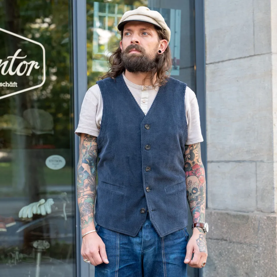 Knud Workwear Waistcoat Dusty Navy