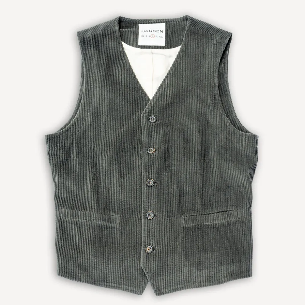 Knud Workwear Waistcoat Olive-Taupe