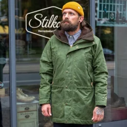 Long Mountain Jacket Waxed Green