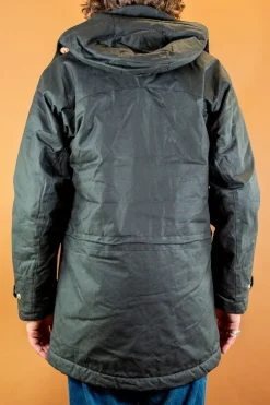 Long Mountain Jacket Waxed Black