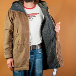 Long Mountain Jacket Waxed Dark Tan