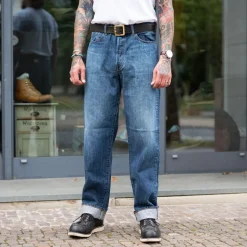 Loose Fit Kurabo 14oz Red Selvage Blue Dark Used