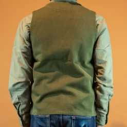 Military Whipcord Vest Oliv