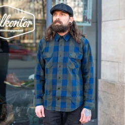 Norris Shirt Indigo/Green