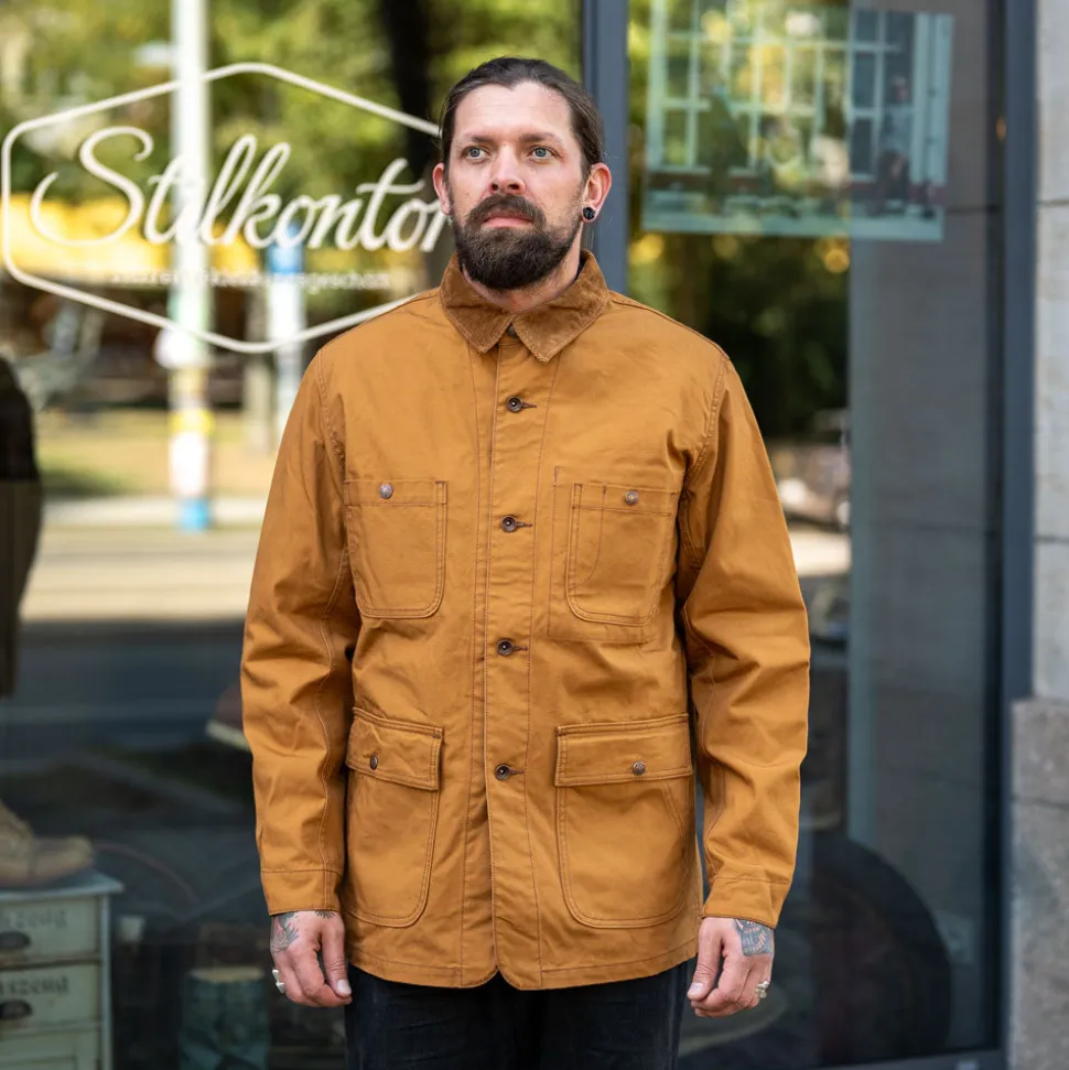 Organic Cotton Duck Chore Jacket IHJ-148 Brown