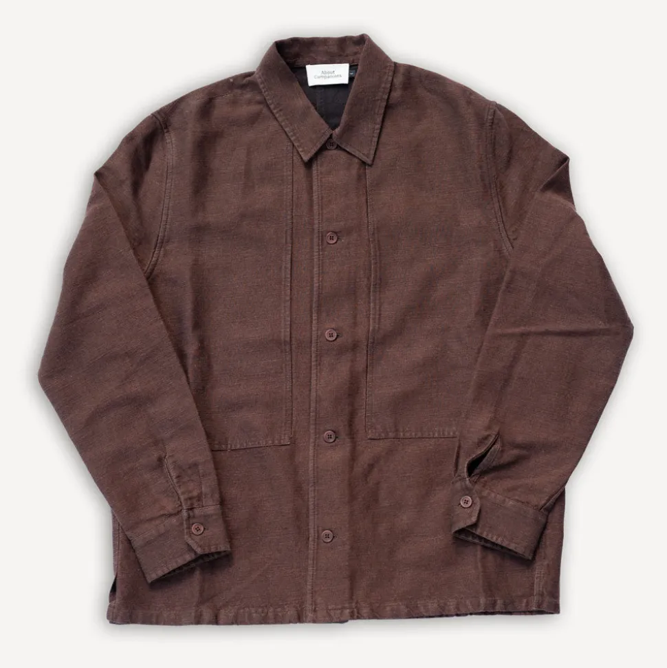 Owe Overshirt Winter Linen Marron