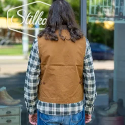 9oz. Canvas Work Vest IHV-49 Brown