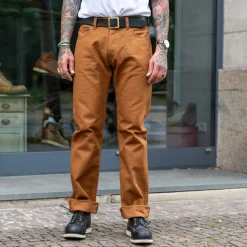 17oz Duck Straight Cut Jeans IH-634D Brown