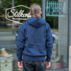 14oz Ultra Heavyweight Loopwheel Cotton Zip Up Hoodie Navy