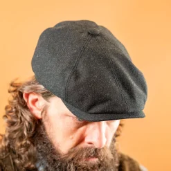 6-Panel Cap Virgin Wool/Cashmere Grey