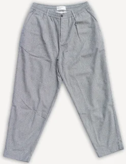 Pleated Track Pant Leon Tweed Grey