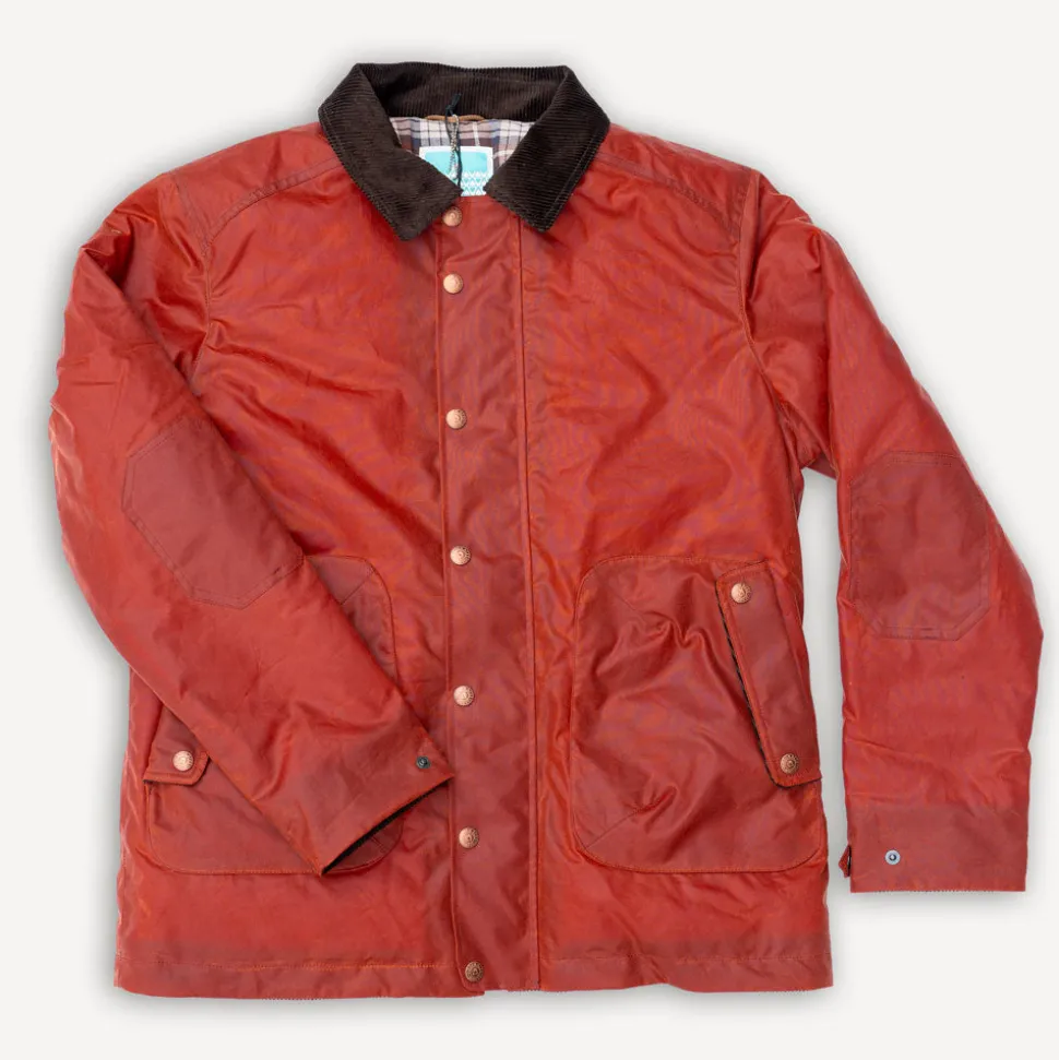 POLLUX RANGER Waxed Winter-Jacket Brick Red