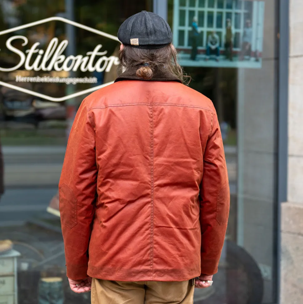 POLLUX RANGER Waxed Winter-Jacket Brick Red