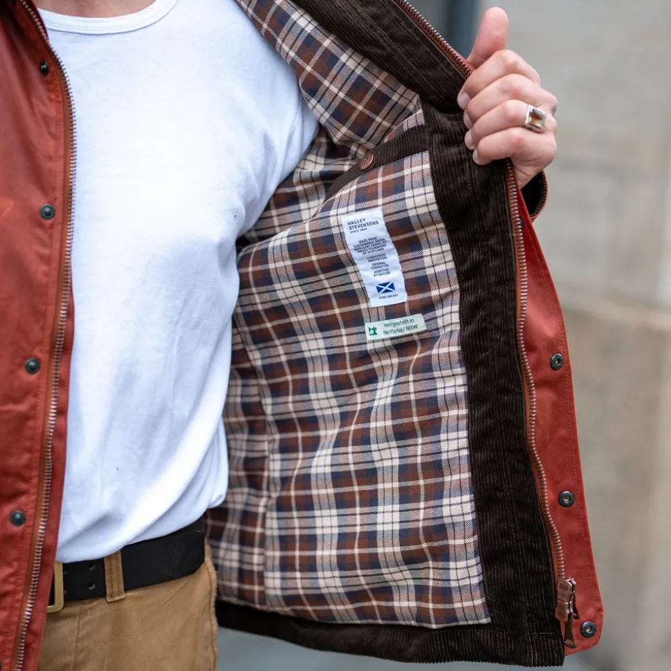 POLLUX RANGER Waxed Winter-Jacket Brick Red