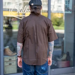Reidar Loose Fit Short Sleeve Shirt Chocolate