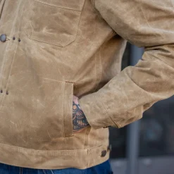 Riders Jacket Waxed Canvas Tobacco Brown RJ-1