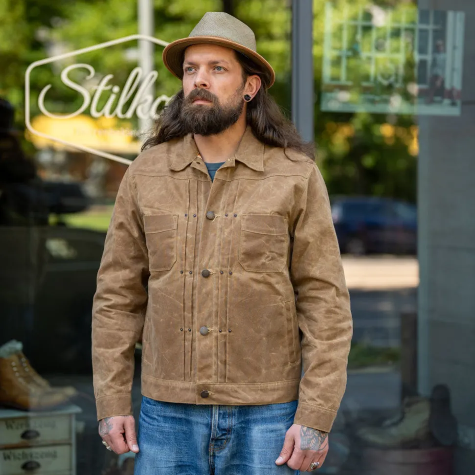 Riders Jacket Waxed Canvas Rust RJ-1