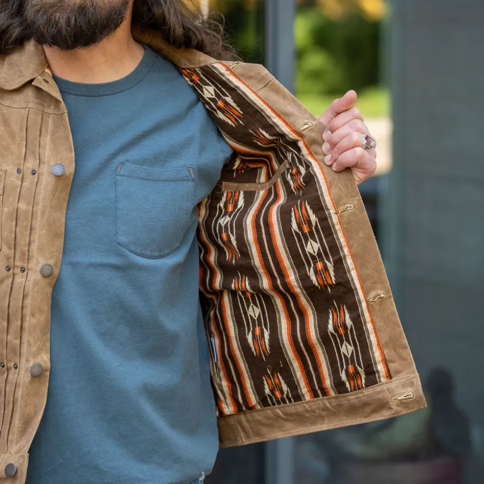 Riders Jacket Waxed Canvas Rust RJ-1