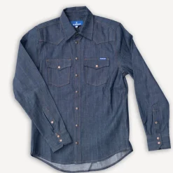 Schmales Blaumann Jeanshemd dunkelblau 8oz.