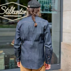 Schmales Blaumann Jeanshemd dunkelblau 8oz.