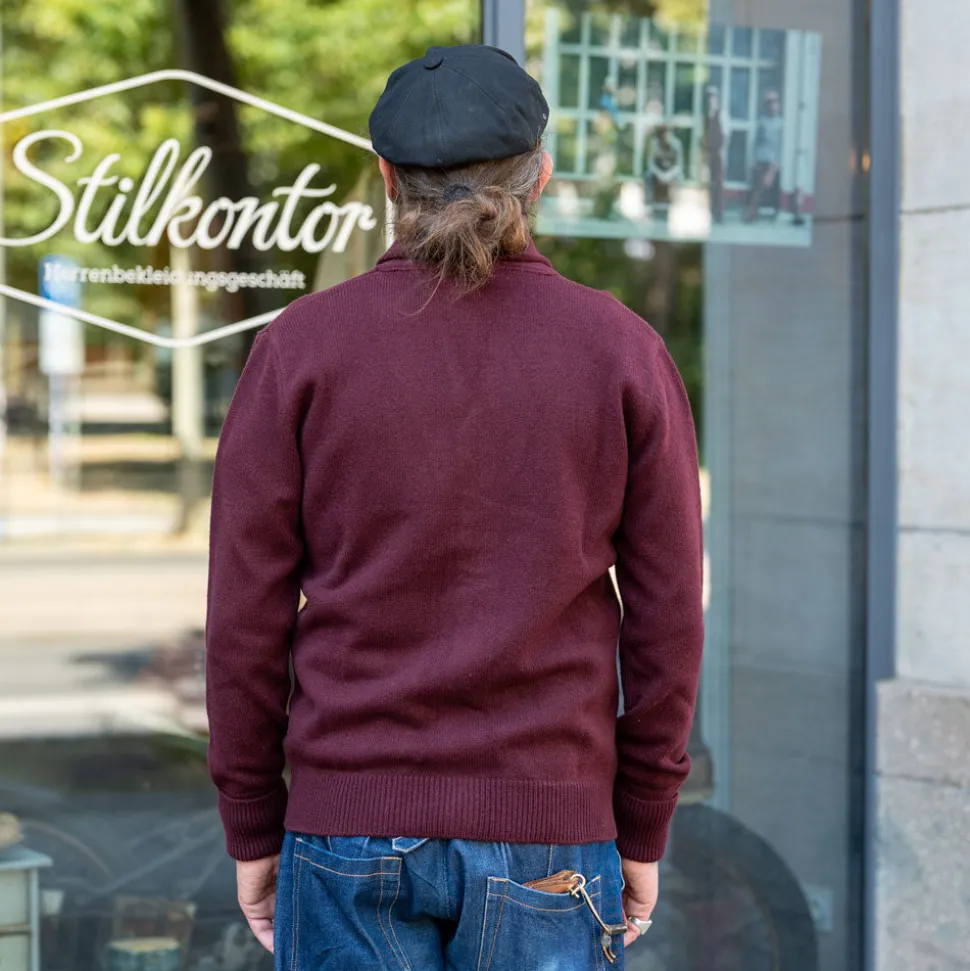 Shawl Collar Cardigan Bordeaux
